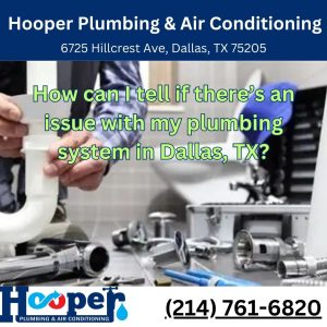 How can I tell if there’s an issue with my plumbing system in Dallas, TX?