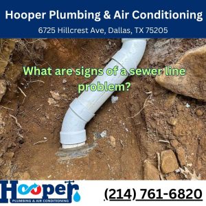 What are signs of a sewer line problem?
