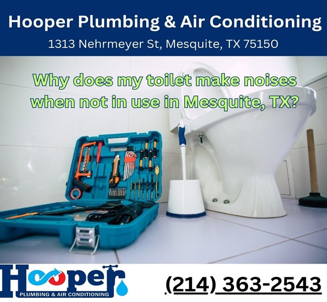 Why does my toilet make noises when not in use in Mesquite, TX?