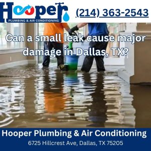Can a small leak cause major damage in Dallas, TX?