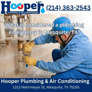 What is considered a plumbing emergency in Mesquite, TX?