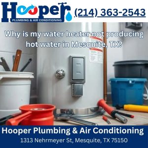 Why is my water heater not producing hot water in Mesquite, TX?