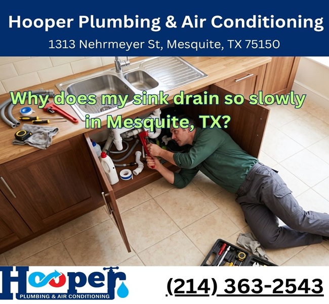 Why does my sink drain so slowly in Mesquite, TX?